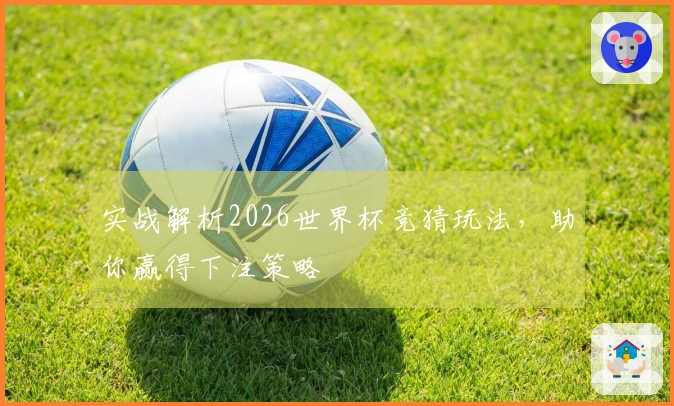 实战解析2026世界杯竞猜玩法，助你赢得下注策略